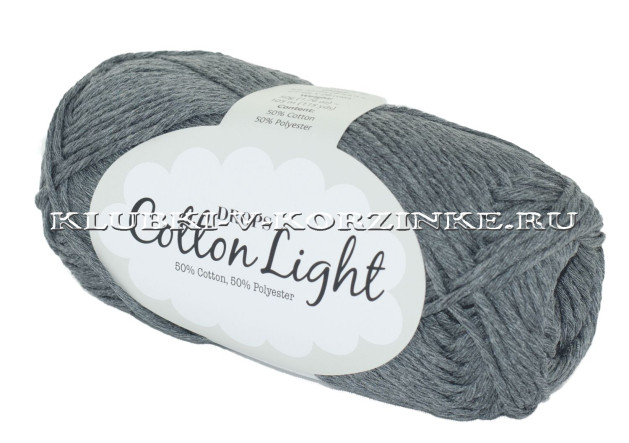 Пряжа Cotton Light DROPS - (30 - Тёмно - серый)