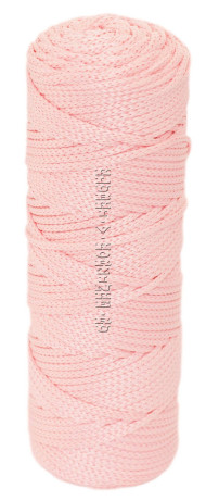 Шнур полиэфирный 3 мм 100 м - (134 - Светло-розовый)