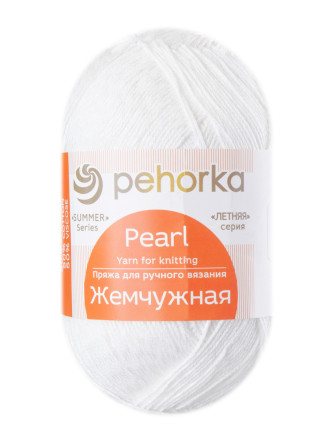 Пряжа Пехорка «Жемчужная» - (01 - Белый)
