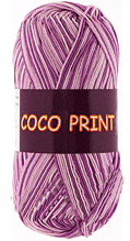 Пряжа VITA cotton &quot;COCO PRINT&quot; - (4670 - Сиреневый меланж) 50 г / 240 м100% мерсеризованный хлопок
