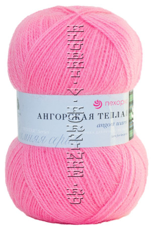 Пряжа Пехорка «Ангорская теплая» - (11 - Ярко - розовый) 100 г / 480 м40% шерсть, 60% ПАН объемный