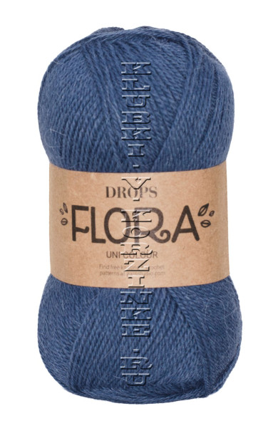 Пряжа Flora DROPS - (10 - Индиго)