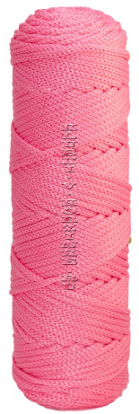 Шнур полиэфирный 3 мм 100 м - (82 - Ярко-розовый)