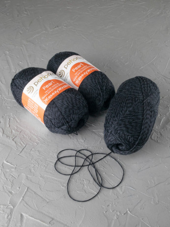 Пряжа Пехорка «Жемчужная» - (02 - Черный)