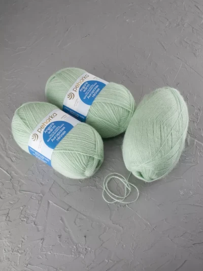 Пряжа Пехорка «Ангорская теплая» - (09 - Зелёное яблоко)