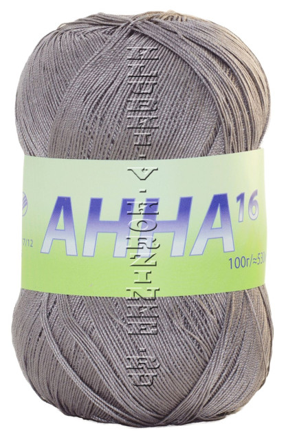 Пряжа Анна 16 Seam - (375  - Серый)
