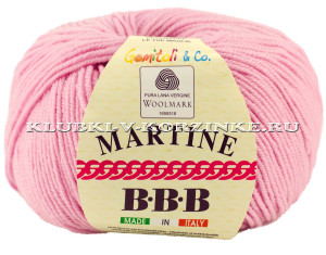 Пряжа Martine BBB - (9838 - Розовая сирень) 50 г / 145 м100% мериносовая шерсть экстра