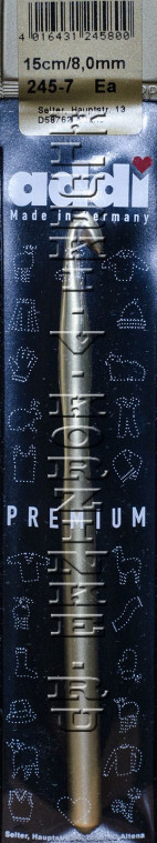 Крючок вязальный ADDI, алюминий, №8,0 15 см