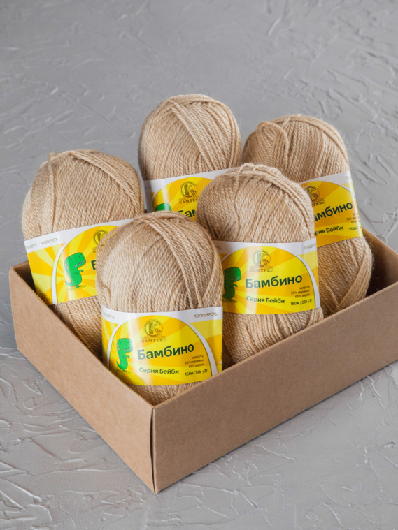 Пряжа Камтекс «Бамбино» - (006 - Светлый Бежевый)