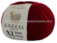 Пряжа GAZZAL BABY WOOL XL - (816 XL - Темно-красный)