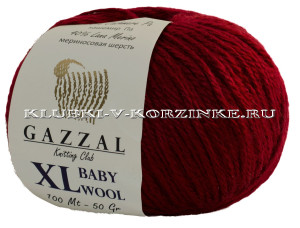 Пряжа GAZZAL BABY WOOL XL - (816 XL - Темно-красный) 50 г / 100 м40% мериносовая шерсть, 40% полиакрил, 20% кашемир па