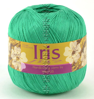 Пряжа Iris (Ирис) - (53 - Ярко-зеленый) 50 г / 450 м100% мерсеризованный хлопок