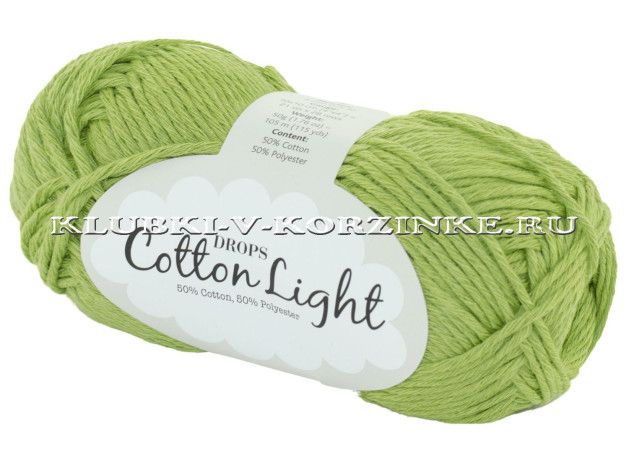 Пряжа Cotton Light DROPS - (11 - Зеленый)