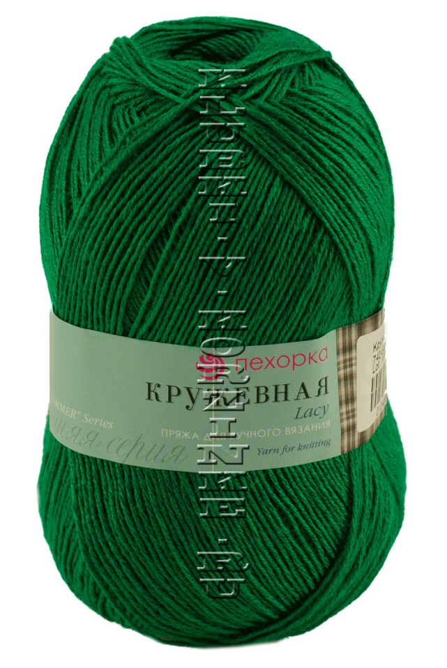 Пряжа Пехорка «Кружевная» - (742 - Бильярд)