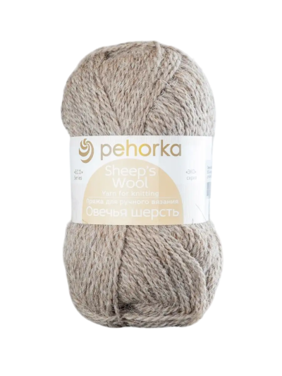 Пряжа Пехорка «Овечья шерсть» - (530 - Светло-натуральный)