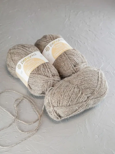 Пряжа Пехорка «Овечья шерсть» - (530 - Светло-натуральный)