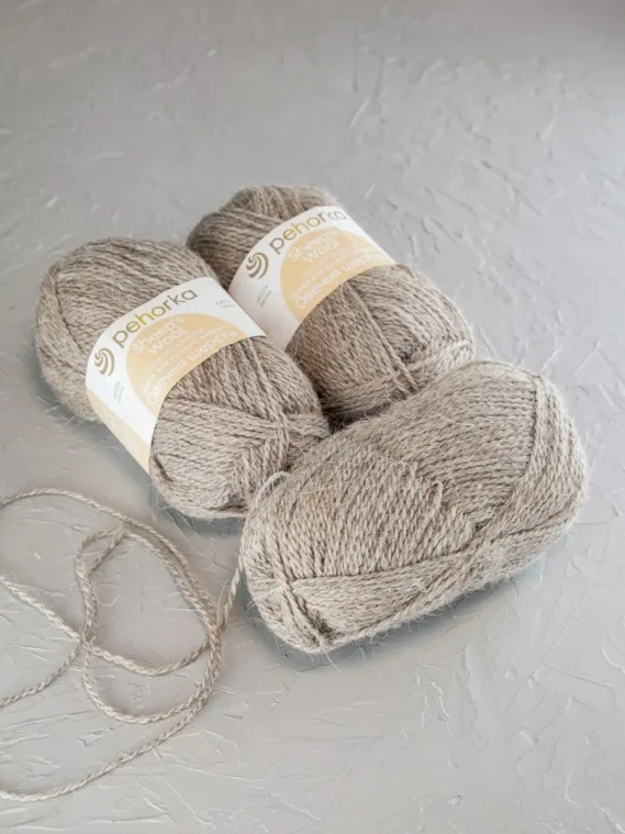 Пряжа Пехорка «Овечья шерсть» - (530 - Светло-натуральный)