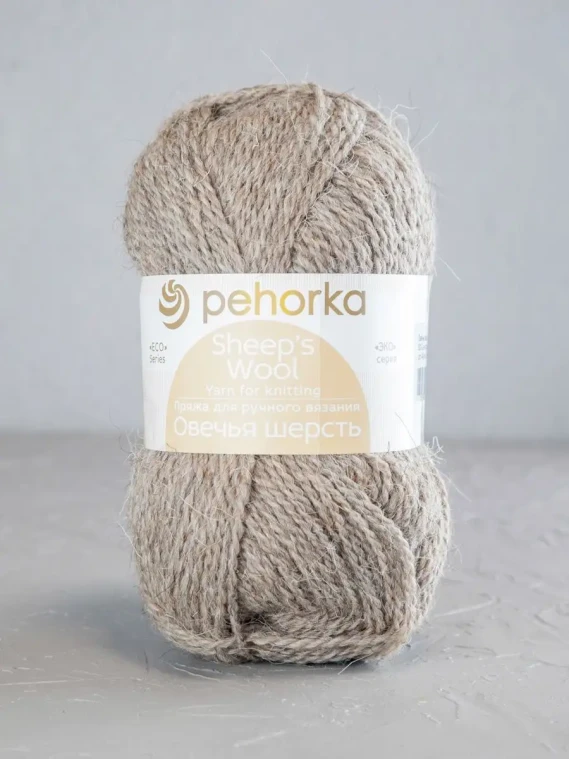Пряжа Пехорка «Овечья шерсть» - (530 - Светло-натуральный)