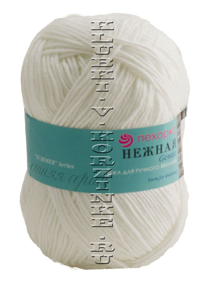 Пряжа Пехорка «Нежная» - (01 - Белый)