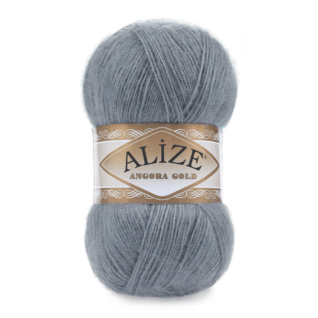 Пряжа «ANGORA GOLD Alize» - (87 - Угольно - серый)