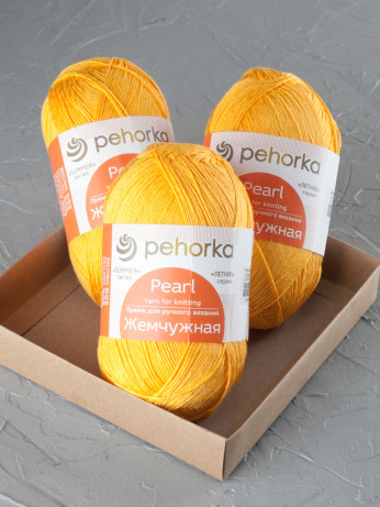 Пряжа Пехорка «Жемчужная» - (12 - Желток)