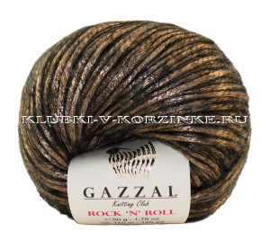 Пряжа GAZZAL Rock &#039;N&#039; Roll - (13181 - Медь) 50 г / 115 м9% шерсть, 21% акрил, 70% полиамид 