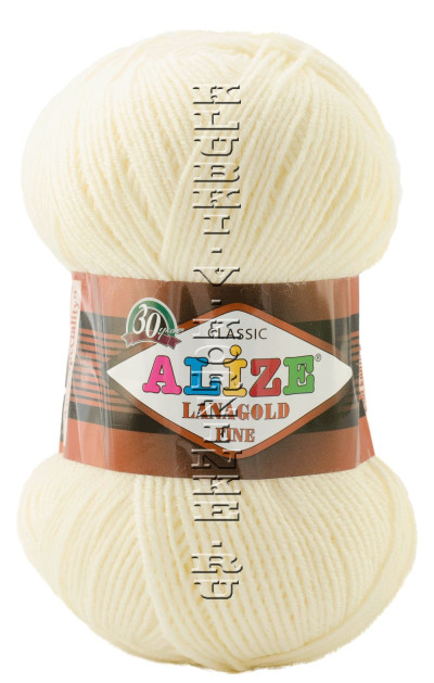 Пряжа Lanagold Fine Alize - (01 - Кремовый)