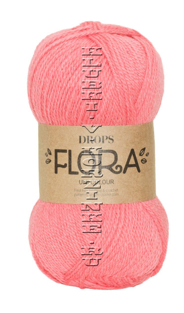 Пряжа Flora DROPS - (19 - Коралл)