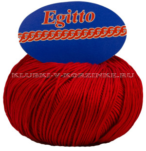 Пряжа Egitto - (18 - Красный) 50 г / 120 м100% египетский мерсеризованный хлопок 