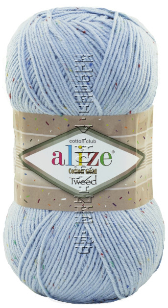 Пряжа Cotton Gold  Tweed Alize - (40 - Голубой)