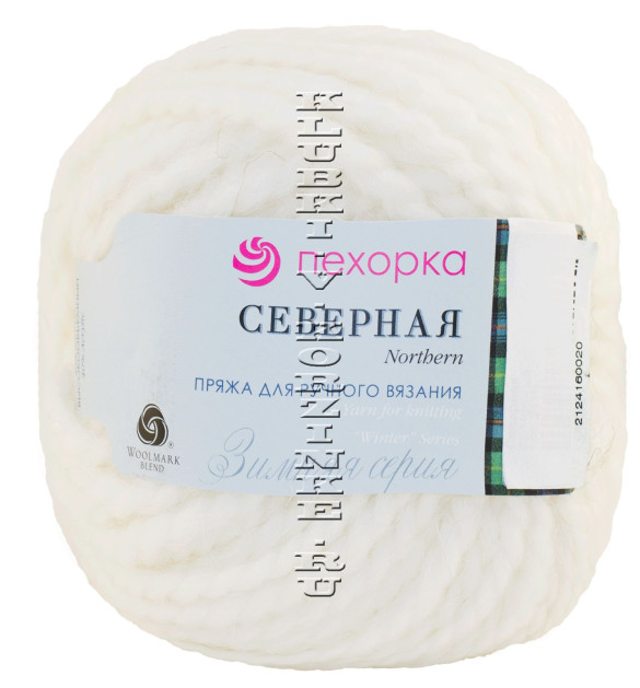 Пряжа Пехорка «Северная» - (01 - Белый)