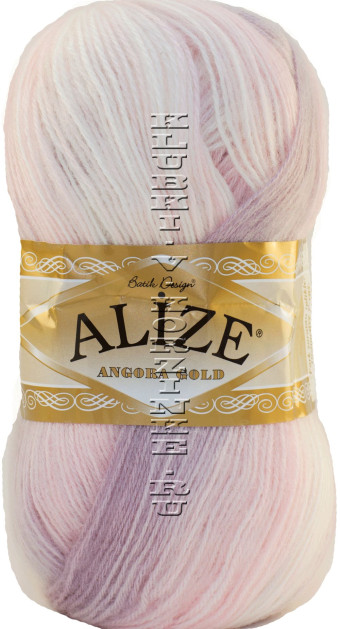 Пряжа ANGORA GOLD BATIK Alize - (6554 - Бледно розовый, сиреневый)