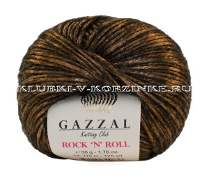 Пряжа GAZZAL Rock &#039;N&#039; Roll - (13186 - Бронза) 50 г / 115 м9% шерсть, 21% акрил, 70% полиамид 