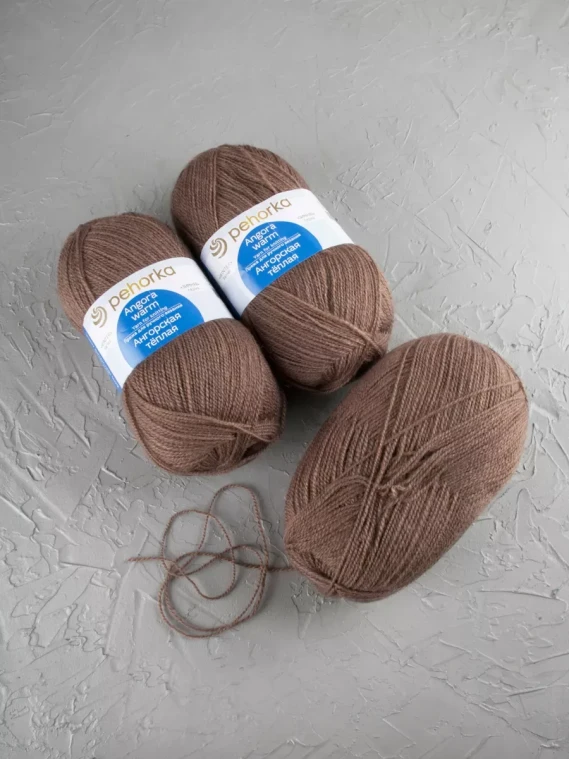 Пряжа Пехорка «Ангорская теплая» - (701 - Какао)
