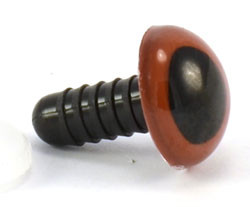 Глаза кристальные с шайбой HobbyBe d 12 мм (CRE-12 - светло-коричневый)