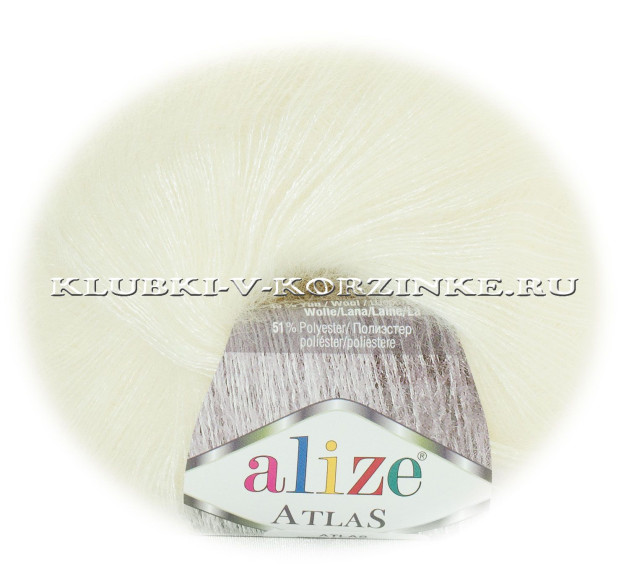 Пряжа Atlas Alize - (62 - Молочный)