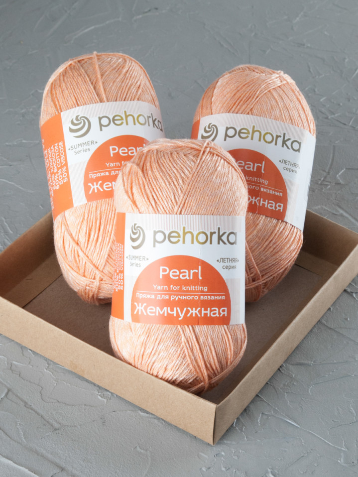 Пряжа Пехорка «Жемчужная» - (18 - Персик)