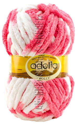 Пряжа ADELIA &quot;DOLLY&quot; - (16 - Бело-розовый) 100 г / 40 м100% полиэстер