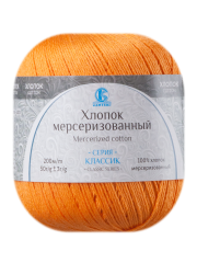 Пряжа Камтекс «Хлопок Мерсеризованный» - (035 - Оранжевый)
