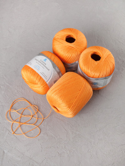 Пряжа Камтекс «Хлопок Мерсеризованный» - (035 - Оранжевый)