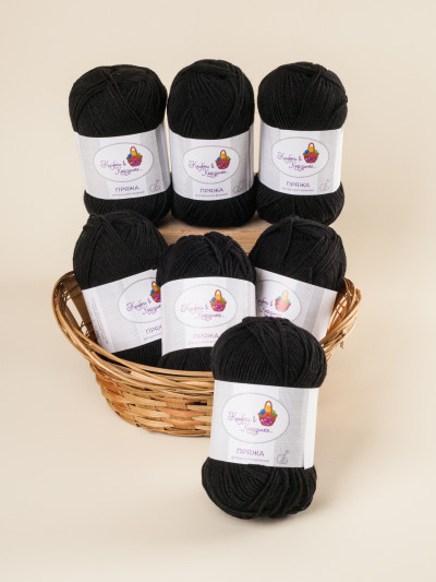 Пряжа «Алетта» - (02 - Черный)