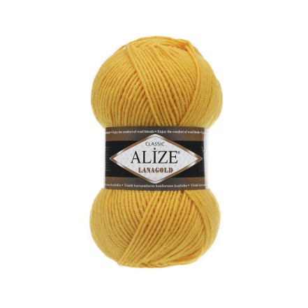 Пряжа «LANAGOLD Alize» - (216 - Желтый)