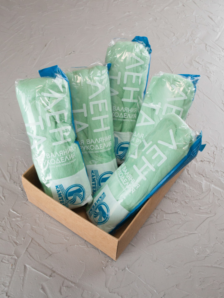 Шерсть для валяния, Камтекс (107 - Ментол)