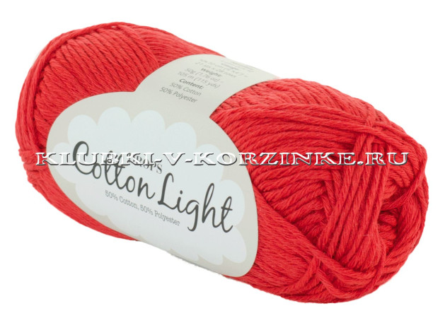 Пряжа Cotton Light DROPS - (32 - Красный)