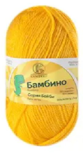 Пряжа Камтекс «Бамбино» - (104 - Желтый)