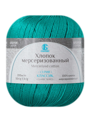 Пряжа Камтекс «Хлопок Мерсеризованный» - (218 - Зеленая бирюза)