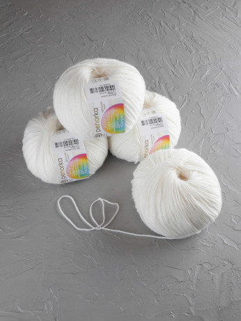 Пряжа Пехорка «Детский каприз» - (01 - Белый)