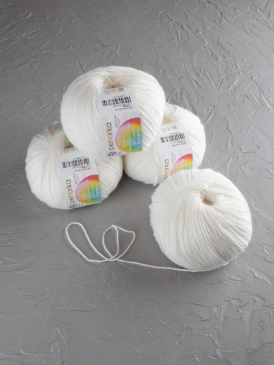 Пряжа Пехорка «Детский каприз» - (01 - Белый)