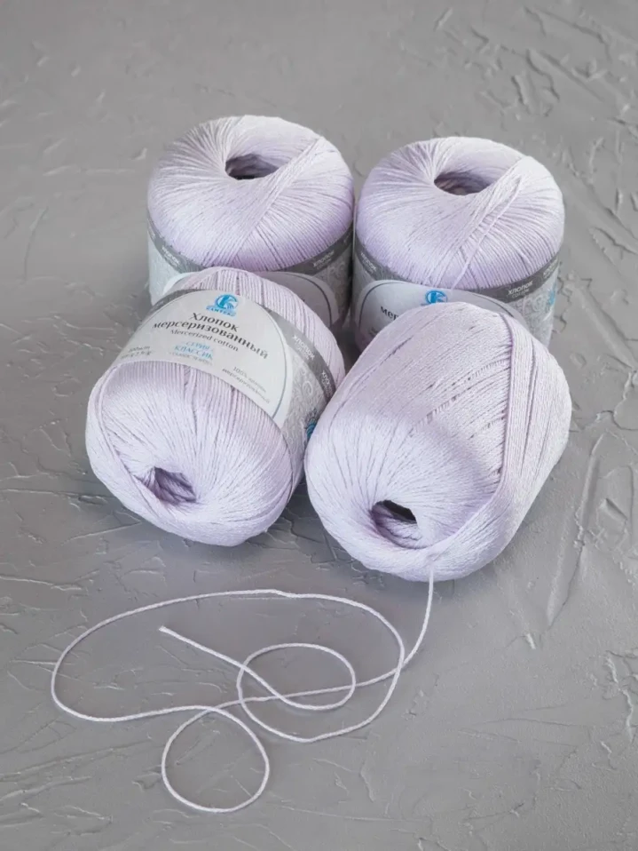 Пряжа Камтекс «Хлопок Мерсеризованный» - (072 - Лаванда)