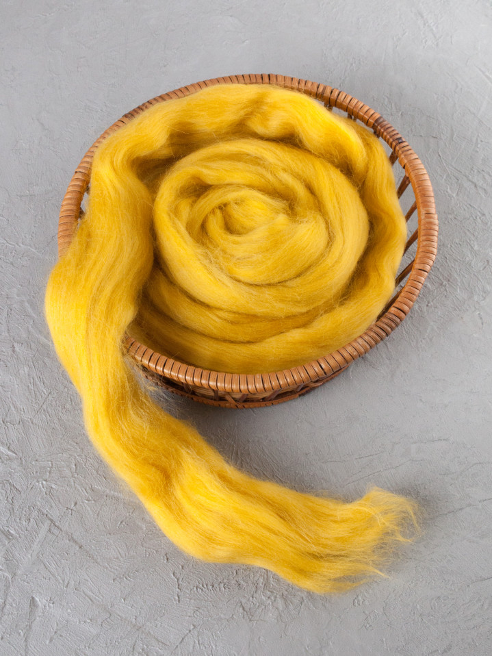 Шерсть для валяния, Камтекс (033 - Горчица)